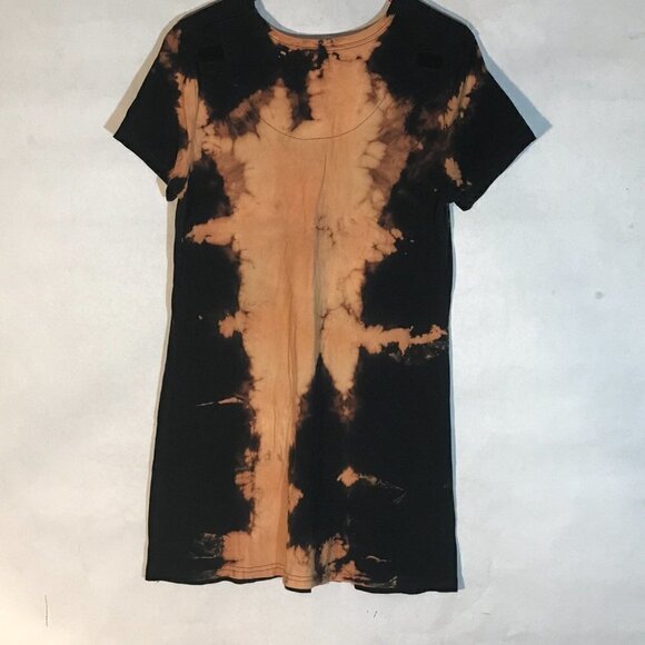 DC Comics Batman Bat Girl Tie Dye Acid Wash Short Sleeve Long T Shirt Dress Tee - Picture 8 of 8